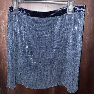 1. State Navy Sequin Mini Skirt